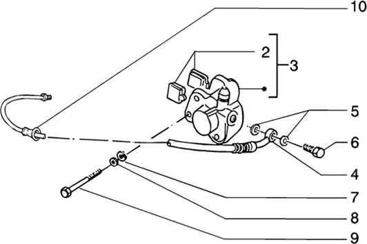 Tuyau cylindre frein av.-etrier du frein av.