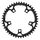 CHAINRING FOR GRAVEL BIKE- 5 Arms- 44 T. Ø 110 COMPACT SRAM SINGLE GRAVEL CT2 BLACK STRONGLIGHT FOR RED/FORCE/RIVAL 11Speed.