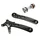 MANIVELLES VTT SUNRACE 11/12V. MX ALU NOIR 175mm AXE INTEGRE POUR MONO DIAM. 96mm (SANS PLATEAU) AVEC CUVETTES (PEDALIER SANS PLATEAU AUSSI COMPATIBLE 10V.)