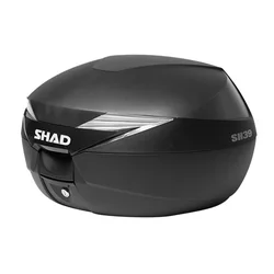 TOP CASE SHAD SH39 NOIR 39L AVEC PLATINE (DOSSERET NON INCLUS) (CONTENANCE 1 CASQUE INTEGRAL + 1 CASQUE JET) (L51xH32xP43cm)  (D0B39100)