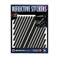 AUTOCOLLANT/STICKER REFLECHISSANT POUR VELO, CASQUE MODELE BANDES UNIVERSELLES NOIR (PLANCHE)