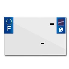 PLASTIC STRIP FOR BLANK PVC LICENSE PLATE (MOTORBIKE FORMAT 210X130)-DEPT 69/EUROPE (SOLD PER UNIT)