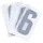 CHIFFRE PLAQUE PVC MOTO/SCOOTER 45mm  6  (VENDU PAR 10)