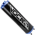 SILENCIEUX 50 A BOITE VOCA BESTIA RD30400 NOIR EMBOUT ANODISE BLEU POUR ROOKIE, CHROMED, SCR, MK, BARIKIT