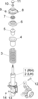 Suspension avant - Amortisseur/s