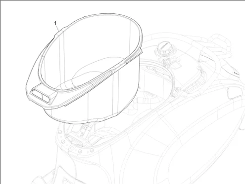 Logement casque - Dessous de selle