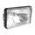 PHARE/PROJECTEUR CYCLO AVANT RECTANGULAIRE DIAM 160mm NOIR (BA20D UNIVERSEL)  -SELECTION P2R-