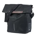 SHOULDER BAG FOR BICYCLE (or rear single bag) - BASIL CITY SHOPPER BLACK- LEFT/RIGHT 14/16Lt  - HOOKS ON CARRIER - WATERPROOF FOLDING CLOSING