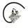 CUVE DE CARBURATEUR AVEC POMPE DE REPRISE ORIGINE PIAGGIO 125 FLY, LIBERTY, X8 STREET, VESPA LX 2006>, VESPA-S 2007> TYPHOON 2010>/APRILIA SR-MOTARD 2012>, SPORT CITY-ONE, MOJITO  -CM156709-