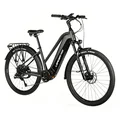 VELO ELECTRIQUE/VAE VTC 28 LEADER FOX BARNET 2025 FEMME GRIS 9V MOTEUR CENTRAL BAFANG M510 36V 95Nm BATTERIE 20Ah (18'' - H46cm - TAILLE M - POUR ADULTE DE 168cm à 178cm)