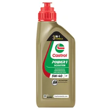 OIL FOR 4 STROKE ENGINE - CASTROL POWER 1 SCOOTER 4  5W-40  (1 L)  100% SYNTHETIC - RECOMMENDED BY PIAGGIO