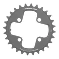 CHAINRING FOR MTB-4 arms- 28 Teeth Ø64 2X10 Internal BLACK- STRONGLIGHT 10 Speed HT3 SHIMANO XTR M980 (FOR External 36 Teeth) THREADLESS