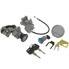 CONTACTEUR A CLE SCOOT ADAPTABLE SCOOT 50 CHINOIS 4T GY6, 139QMB 10 POUCES/BAOTIAN 50 BT49QT 4T 10 POUCES 2006>/PEUGEOT 50 V-CLIC 4T 2010> (AVEC SERRURE DE SELLE + BOUCHON ESSENCE)  -QUALITE ECO-