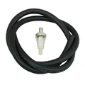 FUEL HOSE KIT Ø 8x12  BLACK+ CONICAL FUEL FILTER Ø8 (1M) (MADE IN FRANCE)