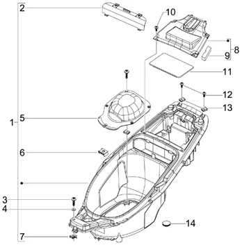Logement casque - Dessous de selle