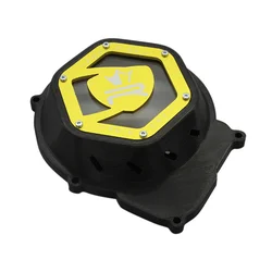 CARTER ALLUMAGE 50 A BOITE KRM PRO RIDE POUR MINARELLI 50 AM6/BETA 50 RR/RIEJU 50 MRT/SHERCO 50 SM-R, SE-R NOIR/OR (PARTIE ALU REVERSIBLE)