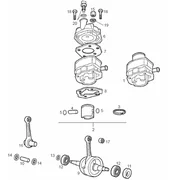 Arbre moteur - Cylindre - Piston