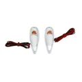 ECLAIRAGE DECO REPLAY GOUTTE D'EAU FENDER TRANSPARENT/BLANC AMPOULE ORANGE  (L 62mm / H 23mm / L 18mm) (PAIRE) **