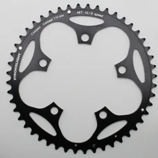 PLATEAU ROUTE 5BRA D.110 STRONGLIGHT DURAL 48DTS EXTERIEUR NOIR TYPE SHIMANO 8/9V.