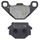 BRAKE PADS SET (2 pads) -  NEWFREN FOR PEUGEOT DJANGO 125 ALLURE-EVASION-SPORT 2014> / KYMCO 125 AGILITY 2008>2012  (L 85mm / 56mm - H 43mm / 37mm - P 8mm / 10.2mm)  (FD0073BE)  (ELITE ORGANIC)