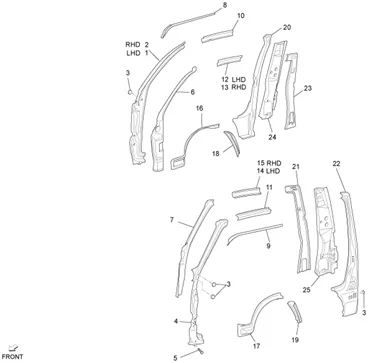 Châssis/caisse latéral