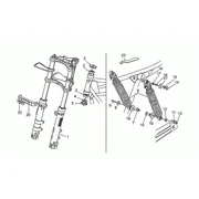 Fourche av.-Suspension ar.