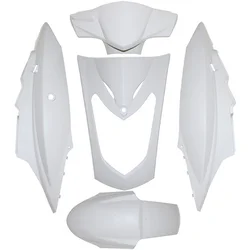 CARROSSERIE/CARENAGE SCOOT ADAPTABLE KYMCO 50 AGILITY (SELLE BI-PLACE), 125 AGILITY (SELLE BI-PLACE) BLANC BRILLANT (KIT 5 PIECES)