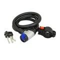 ANTITHEFT FOR BICYCLE - NEWTON KEY COILED CABLE Ø 15mm L. 1,50m - WITH LOCK COVER - WITH BRACKET