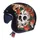 CASQUE JET MT LE MANS 2 SV SKULL & ROSES A1 NOIR BRILLANT L  SIMPLE ECRAN TRANSPARENT (LIVRE AVEC UN ECRAN SUPPLEMENTAIRE DARK (ECE 22.06)
