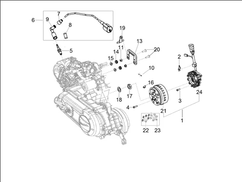 Volant magnetique-Bobine h.t.