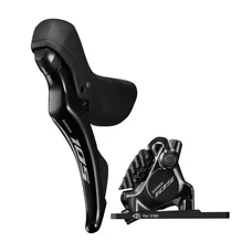 FREIN A DISQUE ROUTE HYDRAULIQUE SHIMANO 105 AVANT 2x12V. R7120 DOUBLE NOIR (LEVIER/MANETTE AVEC ETRIER BR-R7170+DURITE ASSEMBLE 1000mm)