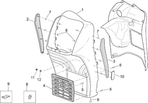 Carrosserie av. - Tablier avant