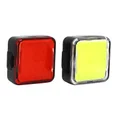 ECLAIRAGE VELO USB KIT NEWTON COB LEDS 100/50 LUMENS JAUNE/ROUGE/NOIR 7 MODES (AVANT + ARRIERE)