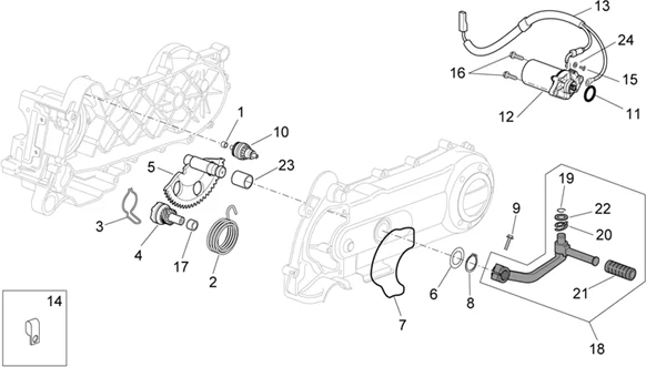 Pignon allum. - démarreur
