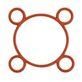 O'RING GASKET FOR CYLINDER HEAD (INNER) "PIAGGIO GENUINE PART" APRILIA 50 GULLIVER, RALLY, SONIC LIQUIDE  -AP8206588-