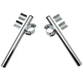 CLIP-ON HANDLEBAR-REPLAY Ø 28/30mm - STEEL-  CHROME (PAIRE) -SELECTION P2R-
