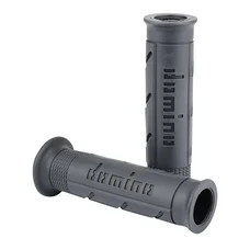 REVETEMENT POIGNEE DOMINO MOTO ON ROAD A250 ANTHRACITE/NOIR OPEN END 120-125mm (PAIRE)