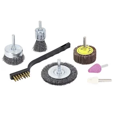 BROSSE + MEULE ET ROUE ABRASIVE TIVOLY (BLISTER 7 PIECES)