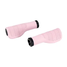 POIGNEE CITY HERRMANS NUCORE TOWN ERGONOMIQUE AVEC LOCK-ON ROSE CLAIR L 130 mm DIAM 22 mm  (PAIRE SUR CARTE)