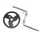 PEDALIER BMX FAUBER MANIVELLES MONOBLOC PLATEAU ACIER 44D. POUR PEDALE FILETAGE 1/2