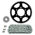 KIT CHAINE ADAPTABLE KAWASAKI 650 EN VULCAN S ABS 2015>2020, 650 J EN VULCAN S 2021> 520  15x46  (DIAM COURONNE 80/104/10.5)  (DEMULTIPLICATION ORIGINE)  -AFAM-