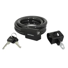 ANTITHEFT FOR BICYCLE -P2R KEY COILED CABLE Ø12 mm L. 1,50m ( WITH BRACKET)