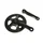 PEDALIER VTT P2R 5/6 ACIER NOIR 127mm PLATEAU 36D. AVEC PROTEGE CHAINE