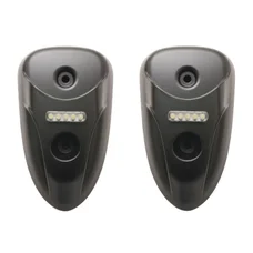 SIDE PADS REPLAY FOR SCOOT MBK 50 STUNT AV/YAMAHA 50 SLIDER - FRONT- BLACK WITH WHITE LEDS (X2)