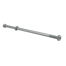 AXLE FOR REAR SHOCK ABSORBERS FOR MOPED 103 PEUGEOT- L.205mm Ø8mm- WITH WASHERS+NYLON NUTS - P2R SELECTION