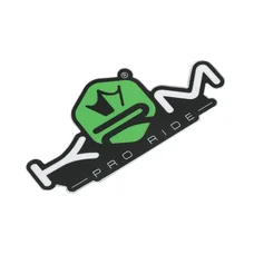 AUTOCOLLANT/STICKER KRM PRO RIDE 80x40 mm VERT (VENDU A L'UNITE)