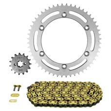 KIT CHAINE ADAPTABLE KAWASAKI 125 KDX B1 1990>1999, KDX B6 1990>1999  428  15x52  (DIAM COURONNE 134/150/8.5)  (DEMULTIPLICATION ORIGINE)  -AFAM-