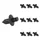 RIVET/CLIPS/AGRAFE DE CARROSSERIE/CARENAGE PLASTIQUE NOIR DIAM 8 mm (VENDU PAR 10)  -SELECTION P2R-