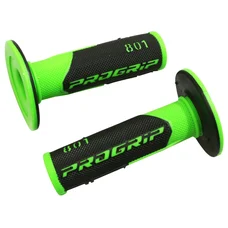 GRIP- PROGRIP OFF ROAD 801 DUAL DENSITY FLUO GREEN/BLACK 115mm (PAIR) (CROSS/MX)