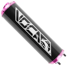 SILENCIEUX 50 A BOITE VOCA BESTIA RD30400 NOIR EMBOUT ANODISE ROSE POUR ROOKIE, CHROMED, SCR, MK, BARIKIT